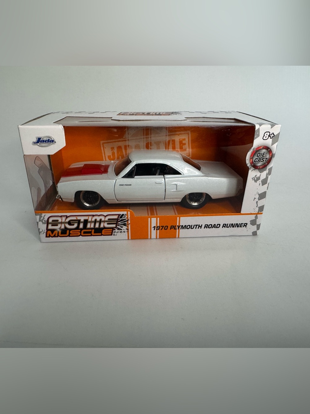 Jada Toys 2019 Die-Cast 1:32 Big Time Muscle 1970 Plymouth Road Runner in White